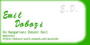emil dobozi business card